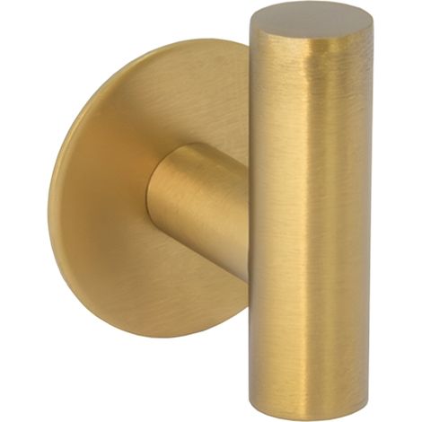 Percha oro mate redondo adhesivo sin taladro pegado de Valaz (1/2)