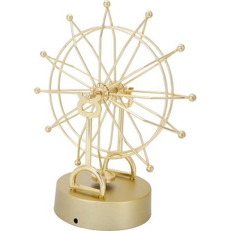 Dekorative goldene Windmühle, magnetisches Perpetuum Mobile, innovative handgefertigte Schreibtischdekoration (1/5)