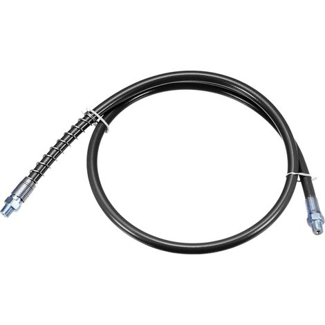 Grease Gun Hose 39.3" 10000 PSI Spring Flex High Pressure Quick Release Grease Replacement with Coupler 1/8" NPT Nets for Grease Gun, Black (1/5)