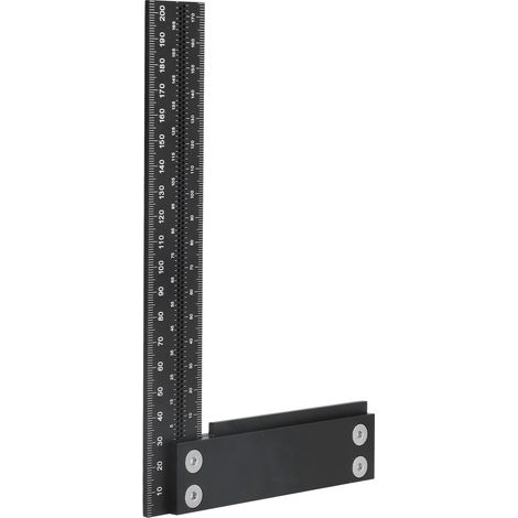 Règle de mesure de vitesse T pour le travail du bois, outil de mesure, de marquage et de traçage en alliage d'aluminium 0200 mm (1/5)