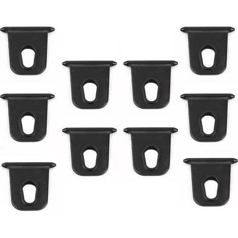 BDD Crochets d'Auvent de Camping Cintres d'Accessoires Auvent RV Crochet de Suspension Universel pour Auvent de Caravane pour Fournitures Intérieures Extérieures Tente de Noël Lot de 10 - Noir (1/4)