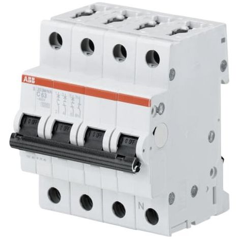 Disjoncteur ABB S203M 3+N, 16A, pouvoir de coupure 15 kA ( Prix pour 1 )