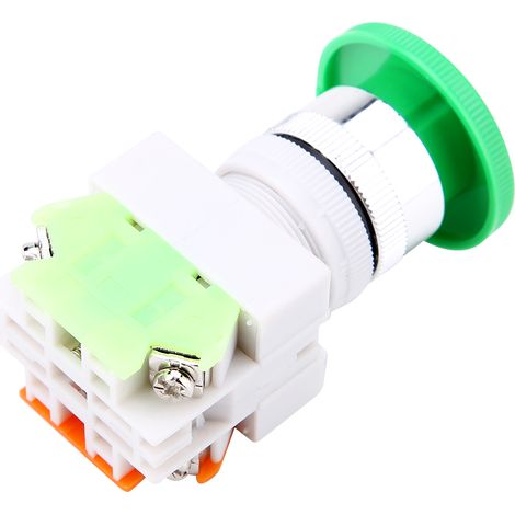 Bouton de réinitialisation automatique, en forme de champignon, vert, connexion 22 mm, LAY37-11M (1/5)