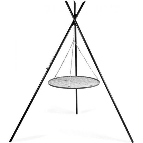 Barbecue Treppiede “TIPI” da 210 cm con Griglia in Acciaio Inox da 70 cm