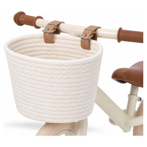 Panier de vélo enfant tressé en corde de coton, pré-monté, adapté aux vélos, trottinettes et vélos d'équilibre, pour garçon et fille