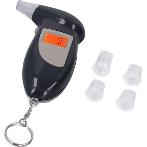 Alcootest numérique professionnel à LED avec porte-clés et analyseur d'haleine à alerte sonore (1/5)