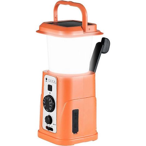 Multifunktionale Campinglampe mit Handkurbel und wiederaufladbarem Solarradio (US-Version, 5000 mAh) für Outdoor-Abenteuer. (1/5)