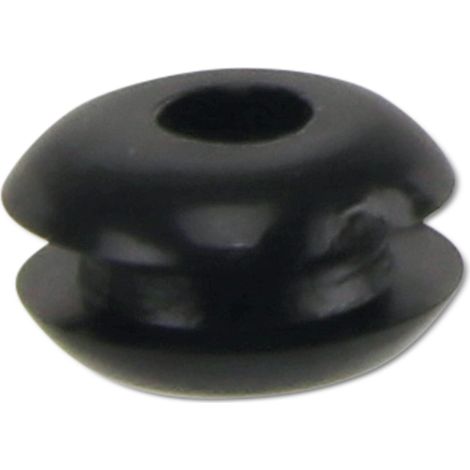 KSS Passe-câble PVC souple, noir, épaisseur de plaque 1,7, diamètre trou 3, ouvert, 1 pièce (1/2)