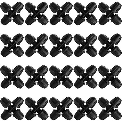 20 Pièces 4/7 mm Pièces d'irrigation Goutte, Drip Irrigation 4 Voies avec Verrouillage, Connecteurs de Verrouillage pour Tuyau, pour Jardin, Pelouse