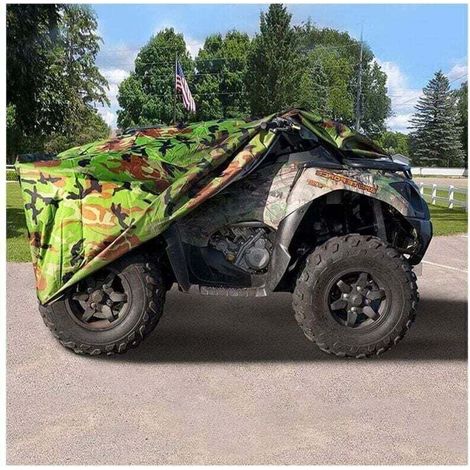 Housse de protection extérieure pour moto, quad et moto, imperméable et résistante aux UV, tissu camouflage 210D, 210 x 120 x 115 cm (1/4)