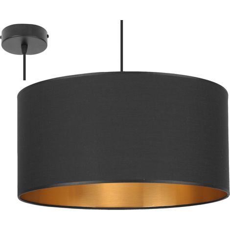Lampada a sospensione da soffitto con paralume nero, LED, 40 cm