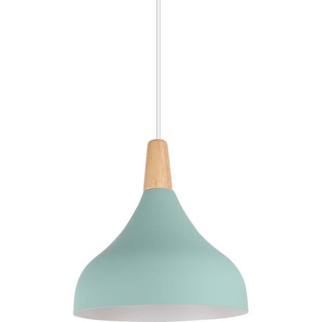 Lampe À Suspension Moderne Lustre Minimaliste Abat-Jour En Métal, Plafonnier D'Intérieur Pour Chambre À Coucher,Cuisine, Bureau, E27, Vert