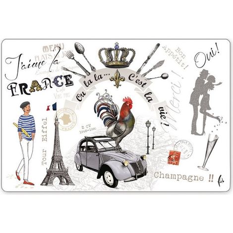 Set de table décoratif en polypropylène facile à nettoyer 30 x 45 cm - PANGIVO