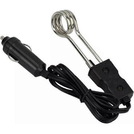 Chauffe-eau électrique portable 12V/24V pour voiture, sûr et élégant, avec prise allume-cigare pour thé, café et autres boissons. (1/4)
