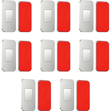 Imán Para Puerta De Armario - 8 Unidades - Ultra Delgado - Autoadhesivo - Acero Inoxidable - Para Armarios Cocina Baño (1/5)