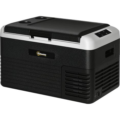 Outsunny Car Refrigerator 12V Portable Freezer for Camping, Driving, Picnic 30L