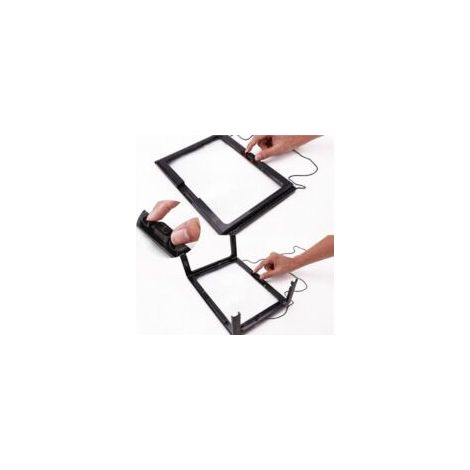 Loupe rectangulaire Grande loupe rectangulaire pleine page 2,5 Loupe éclairée par LED - Crezuo