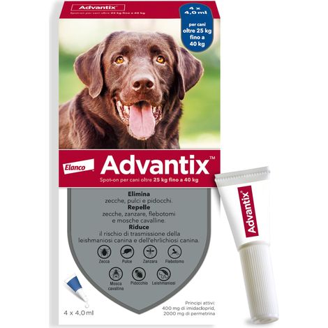 Antiparassitario Advantix (4 Pipette) per Cani 25÷40 kg Bayer (1/5)