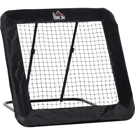 Fussballtor Klappbar Fußball Rebounder Rückprallwand, Netz Für Mehrsportarten, 5-Stufig Verstellbar, 128X118X108-120Cm