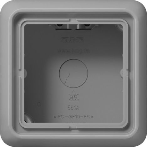 JUNG, CD581AGR, BOÎTE AVEC CADRE SAILLIE, 1 MODULE