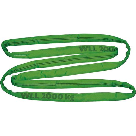 1 Élingue De Levage, Double Gainage, Polyethersulfone, 6 Mètres, Capacité 2000 Kg, Pour Construction