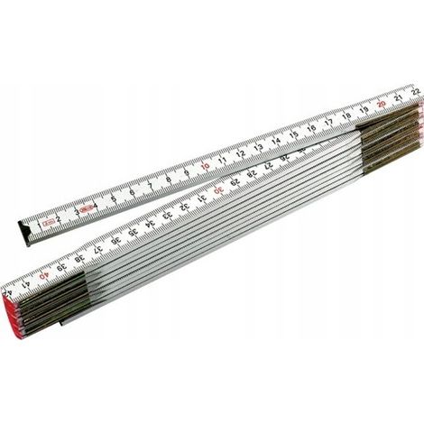 STALCO Faltbares Maßband weiß 1m