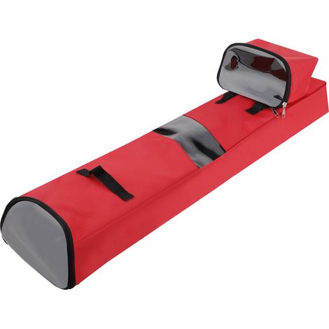 Hängender Aufbewahrungsbeutel für Geschenkpapier, ideal für Weihnachten, mit abnehmbarem Zubehörbeutel, Rot (1/5)
