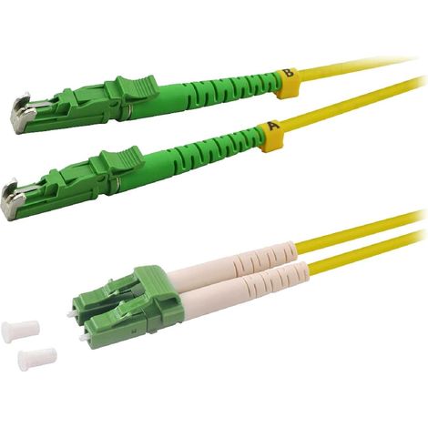 Cordon de raccordement Fibre Uniboot OS2 E2000-APC LC-APC. 3m - Vert