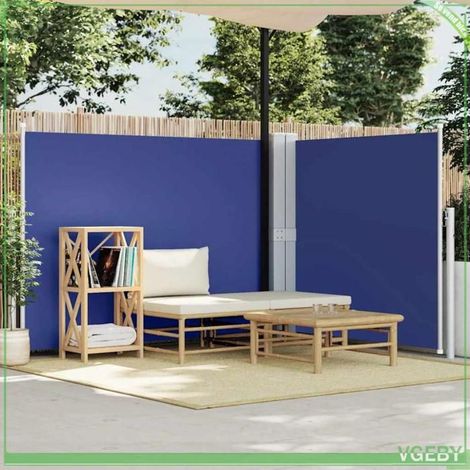 Auvent latéral rétractable - FAFEICY - 48458 - Bleu - 140 x 0-600 cm - Enroulement automatique (1/5)