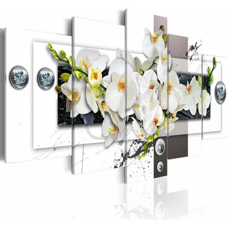 Tableau orchidée mécanique - 200 x 100 cm (1/4)