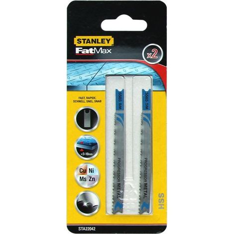 STA, modelo STA22042-XJ, hojas de sierra HSS 91,5/75, set de 2 piezas, corte preciso, alta durabilidad, ideal para materiales duros, diseño profesional, color metálico.