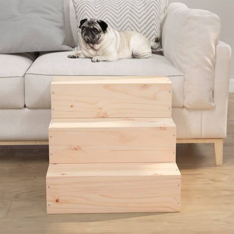 Haustiertreppe 40x37,5x35 cm Kiefernholz (1/5)