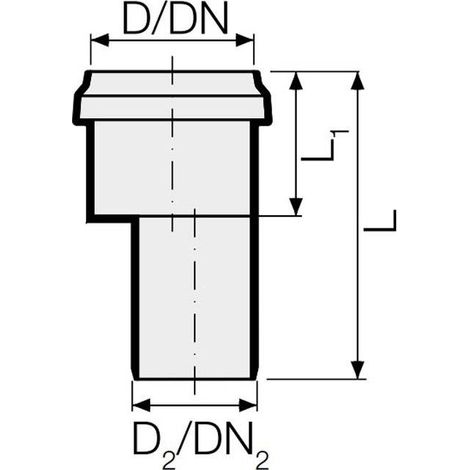 Tube réduit HT DN 40x50 (1/2)