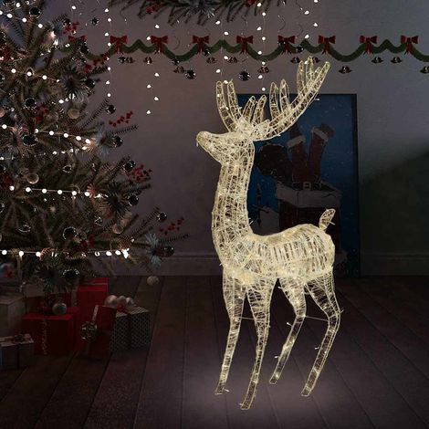 Renne de Noël XXL Acrylique 250 LED-Décoration de Fête pour Noël 180 cm Blanc chaud 635269 (1/5)