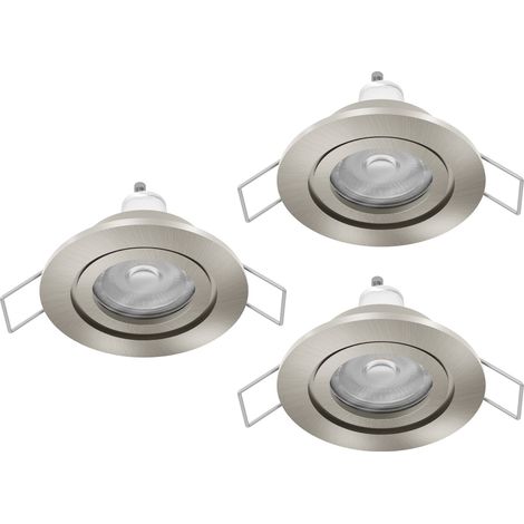 Set 3 Faretti Incasso Moderno Gu10 Plastiche Grigie Gu10 4,5 Ip44 (1/3)