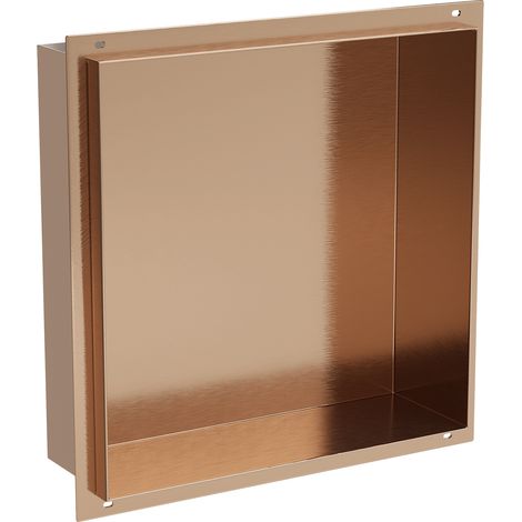 Mexen X-Wall-NR Nischenregal ohne Blende 30 x 30 cm, gebürstetes Kupfer - 19C1303010 (1/5)