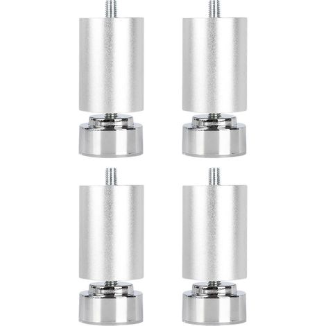 Quatre pieds de meubles réglables en métal, pieds de canapé robustes en alliage d'aluminium, adaptés aux lits, aux armoires et à la protection des sols. (1/5)