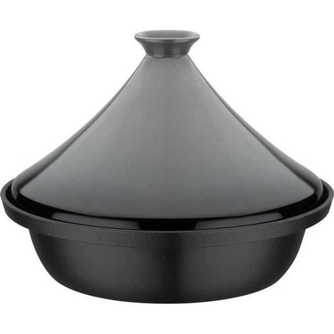 Tagine de Fundición Masiva - GSW - 30 x 22 cm - Tapa de Cerámica - Inducción - Gris (1/3)