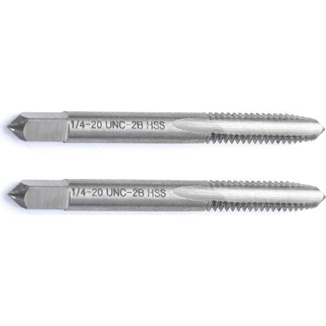 Taraud machine 2 pièces 1/4-20 UNC HSS, pour filetage précis (1/5)