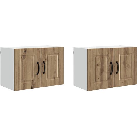 Maison Exclusive - Armadietto a muro PORTO 2 pcs Rovere artigianale