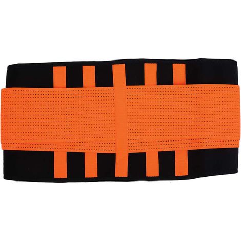 Sangle Lombaire Ajustable Orange XL - Ceinture de Maintien Dorsal Correcteur de Posture, Support Colonne Vertébrale, Bande Élastique pour Sport et Travail (1/5)
