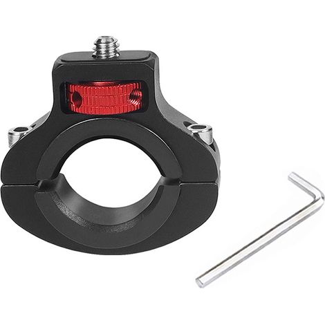 Supporto per action cam per bici ruotabile a 360°, alluminio, compatibile con altre action cam, supporto per manubrio con filettatura da 1/4" (1/5)