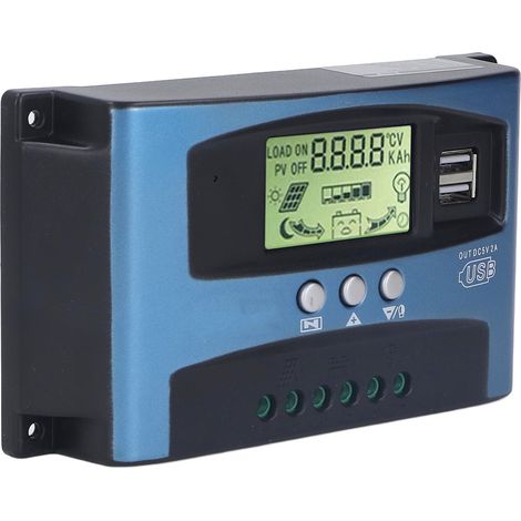 Automatischer MPPT-Solar-Photovoltaik-Laderegler mit LCD-Anzeige, 40 A, 12 V/24 V (1/5)