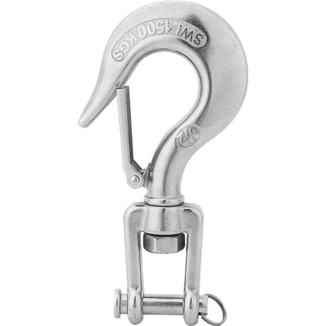 Mousqueton pivotant en acier inoxydable robuste avec verrou de sécurité, accessoire pour bateau à rames et kayak, 1/2 pouce (1/5)
