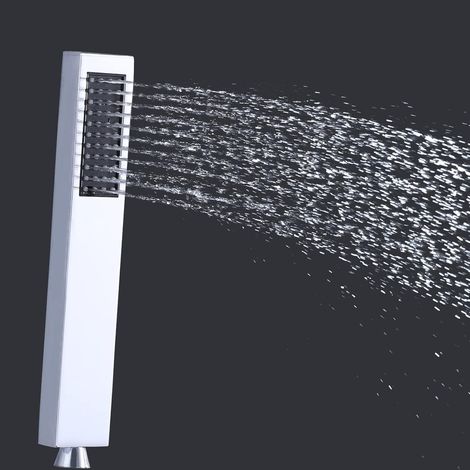 Pommeau de douche moderne en cuivre G1/2 avec buses anti-calcaire pour salle de bain Chromé (1/5)