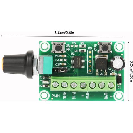 Contrôleur de vitesse PWM à largeur d'impulsion pour moteur sans balais 6-30 V CC avec interrupteur (1/5)