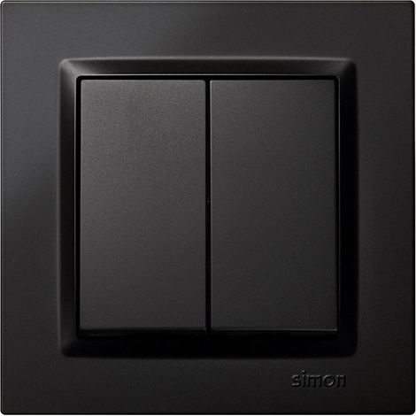 Double interrupteur noir Simon série 10 F1090397038