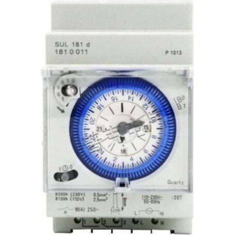 Horloge, sonnerie et minuterie pour tableau électrique Minuterie mécanique analogique 110V-220V, 24 heures, programmable quotidiennement, 15 minutes, réglage de l\'heure, relais de com