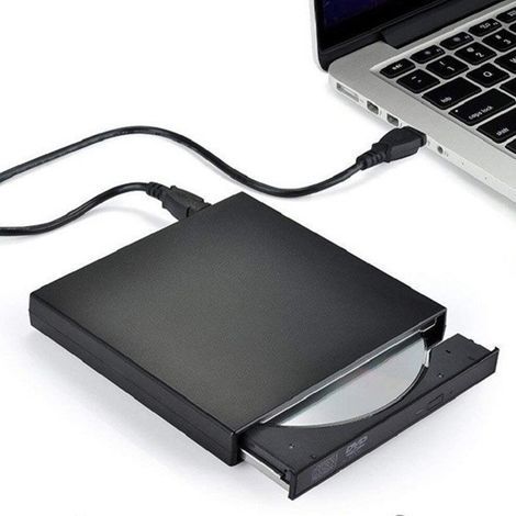Graveur CD/DVD portable, lecteur DVD externe haute vitesse USB 3.0, compatible avec les ordinateurs portables et de bureau, plug and play, design ultra-mince, hautement adaptable et multifonctionnel. (1/4)