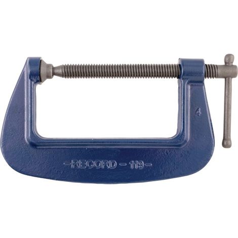 IRWIN T1194 Medium-Size G-Clamp with 4-inch (100 mm) Jaw Capacity for Versatile Clamping Applications